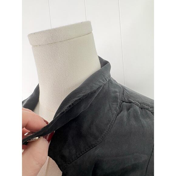 Blank NYC Back Roads Black Lightweight Moto Jacket Size Small Zip Up - Picture 3 of 11